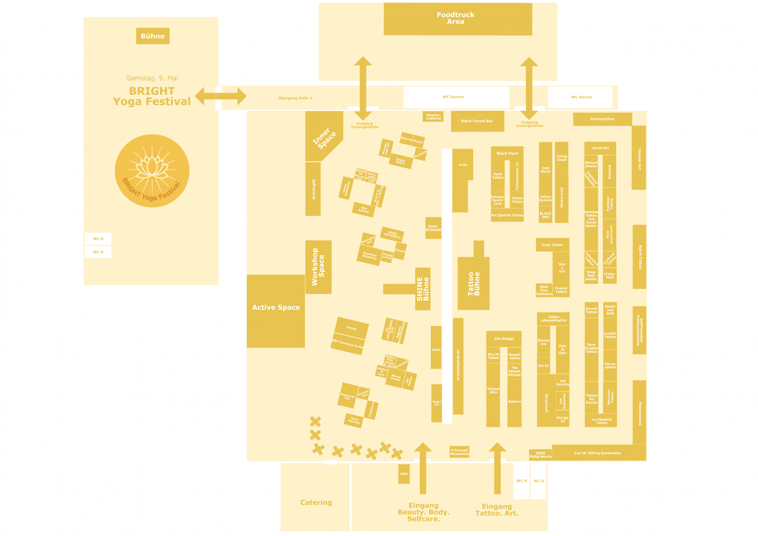 Hall plan des Tattoo & SHINE
